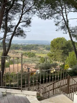 a view from the balcony of a house at Le Mas des Roches à Velaux in Velaux
