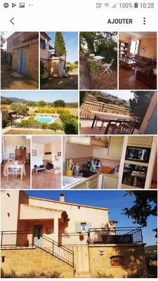 a collage of different pictures of a house at Le Samaro in Puyvert