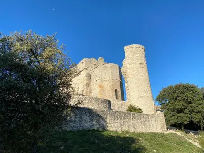 an old castle on top of a stone wall at The Willow Tree in Le Thor