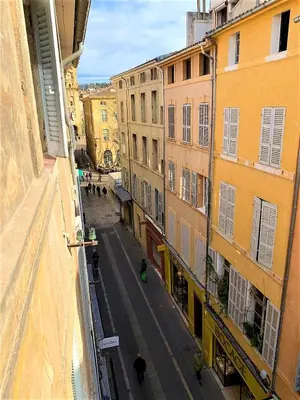 a view of an alley from a building at LE FOCH in Aix-en-Provence