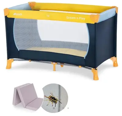 a bed frame with a bee on it and a spider at Vue panoramique sur le château,montagne et grottes in Fontaine-de-Vaucluse