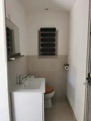 a bathroom with a white sink and a toilet at chambre d hotes la dragonne in Maubec