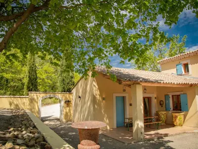 a house with a tree in front of it at Villa Bellegarde in Saignon