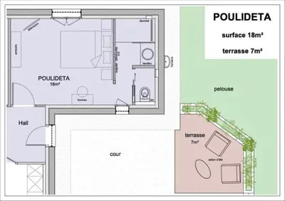 a floor plan of a house at La Parenthese Saint Donat in Aix-en-Provence
