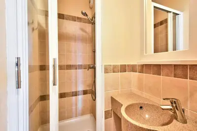 a bathroom with a sink and a shower at Les Coteaux de Pont Royal en Provence - maeva Home - Appartement 3 Pièces 6 Personnes - Sélection MAE-5989 in Mallemort