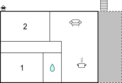 a row of four boxes with numbers on them at Beautiful Home In Lauris With Wifi in Lauris