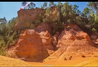 a view of a rock formation in the desert at Escapade romantique au cœur du Luberon, Piscine, calme et vue magique in Viens