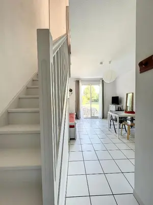 a hallway with a staircase in a house at Casa De Provence in Saint-Saturnin-les-Avignon