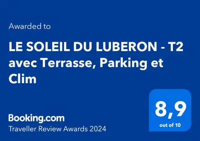 a screenshot of a cell phone with the words le social dun lincoln at LE SOLEIL DU LUBERON - T2 avec Terrasse, Parking et Clim in LʼIsle-sur-la-Sorgue