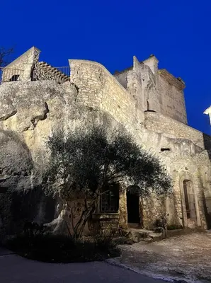 an old stone building with a tree in front of it at VENTOUX in Apt